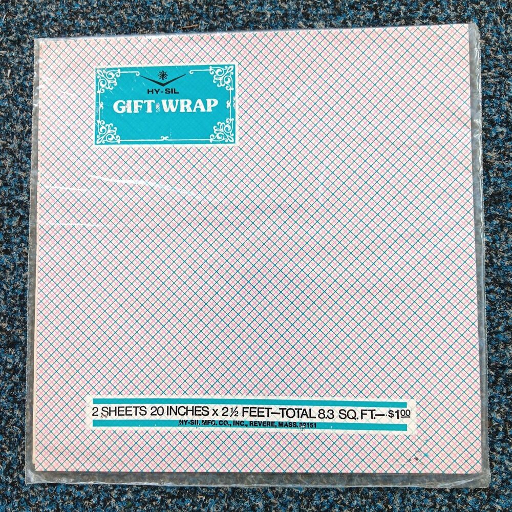 Vintage Hy-Sil Gift Wrap Wrapping Paper All Occasion  2 Sheets 20x30